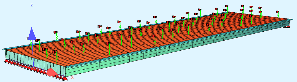 Model of damping of bridge with SDOF spring-dampers on top of it ...