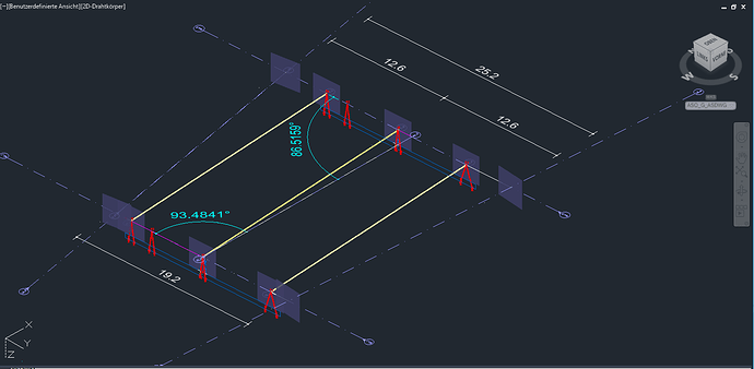 Skizze schiefwinklige Brücke
