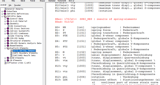 Guide to Retrieving Values from the Database - Teddy - SOFiSTiK Forum