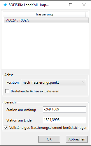 Achse Mit Negativem Kilometer Importieren Bridge Modeler Sofistik Forum